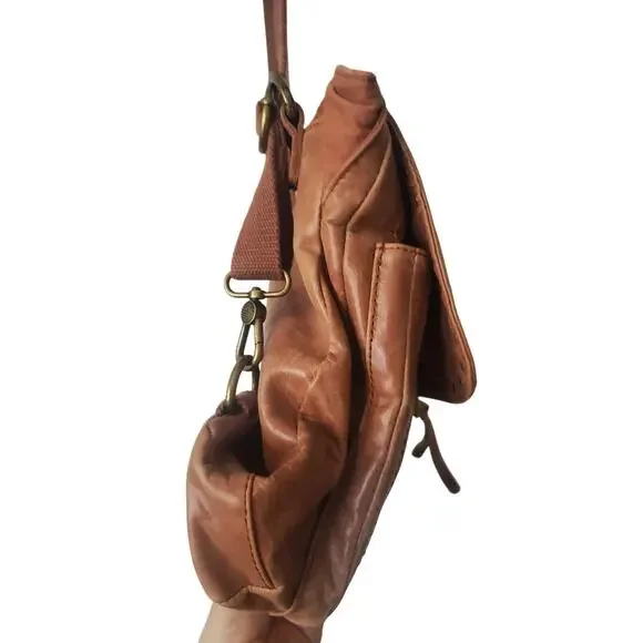 The Sak Ventura Embossed Leather Convertible Backpack/Crossbody Brown - Picture 5 of 11
